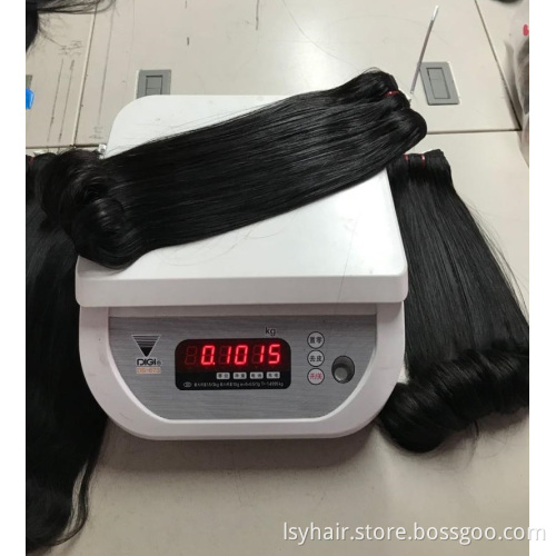 Wholesale Raw Virgin Funmi Super Double Drawn Bone Straight Human Hair Extensions Closures Frontals, Cuticle Aligned Hair Bundle